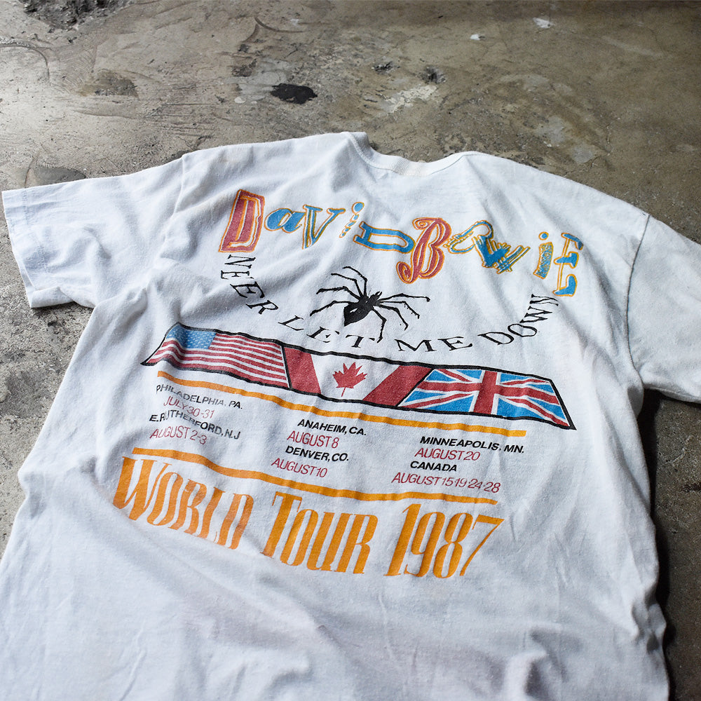 80's DAVID BOWIE “The Glass Spider” Tour Tシャツ USA製 240409H