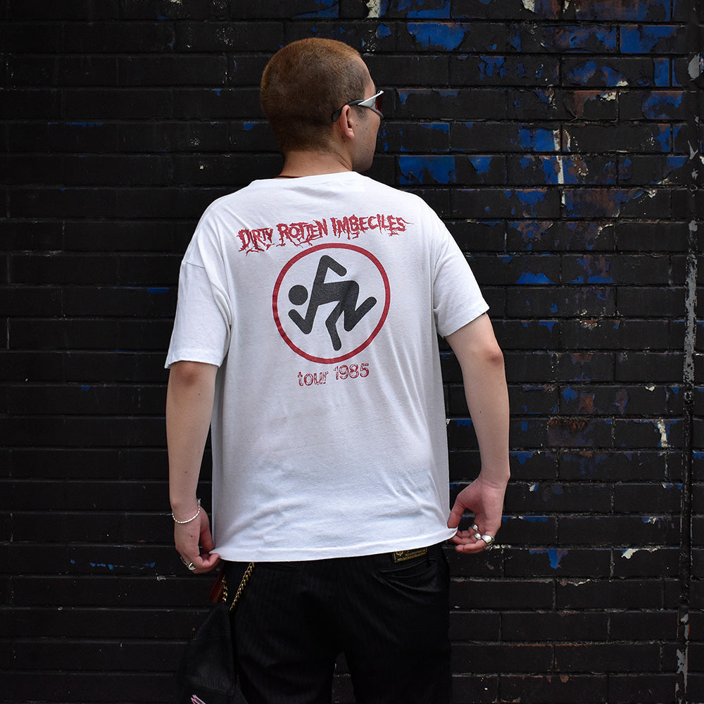 80's D.R.I./Dirty Rotten Imbeciles “Violent Pacification” Tour Art by Kevin Bakos ロック Tシャツ 250709H