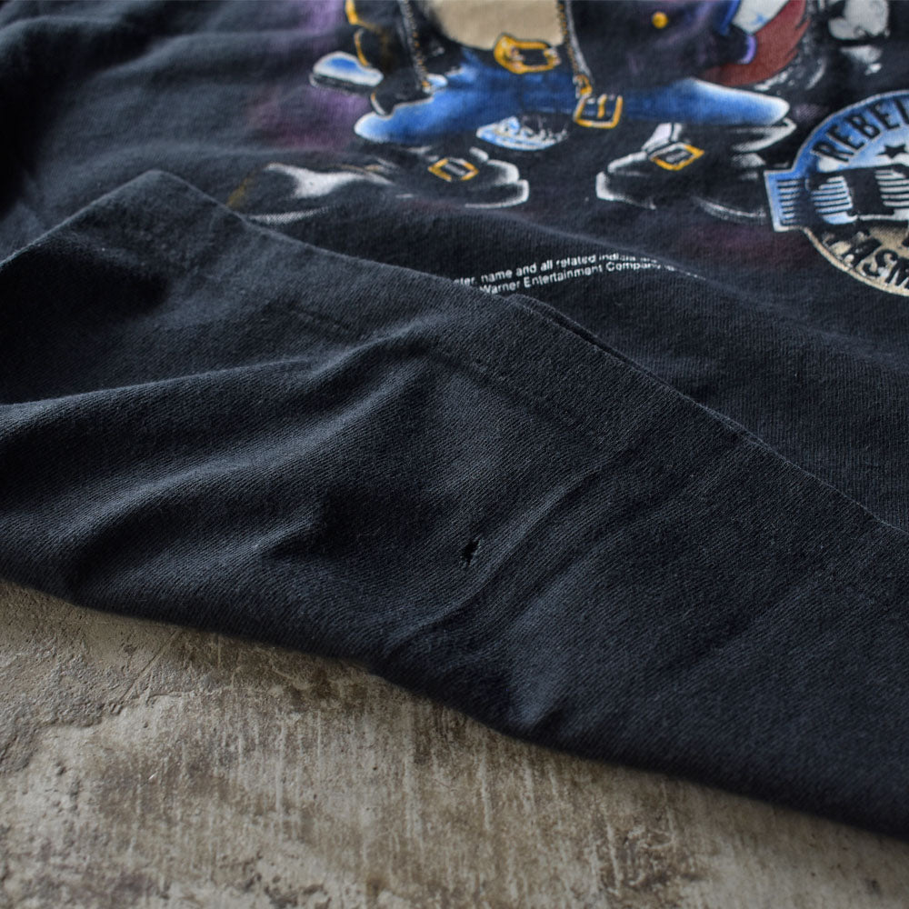 90's Looney Tunes "EAT MY DUST" 海外アニメ キャラ バイク Tシャツ USA製 230705H