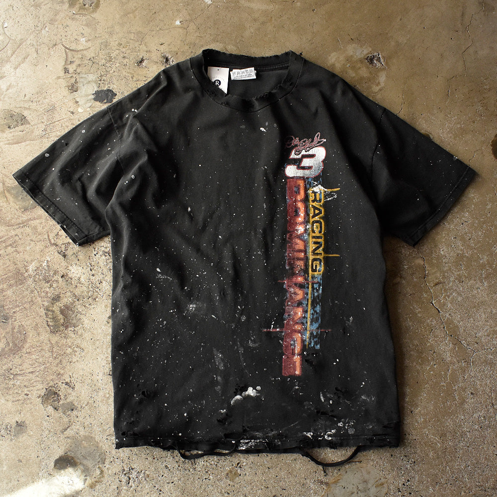 Y2K ボロ!ペンキ! CHASE AUTHENTICS “RACING DOMINANCE” レーシング Tシャツ USA製 250825H