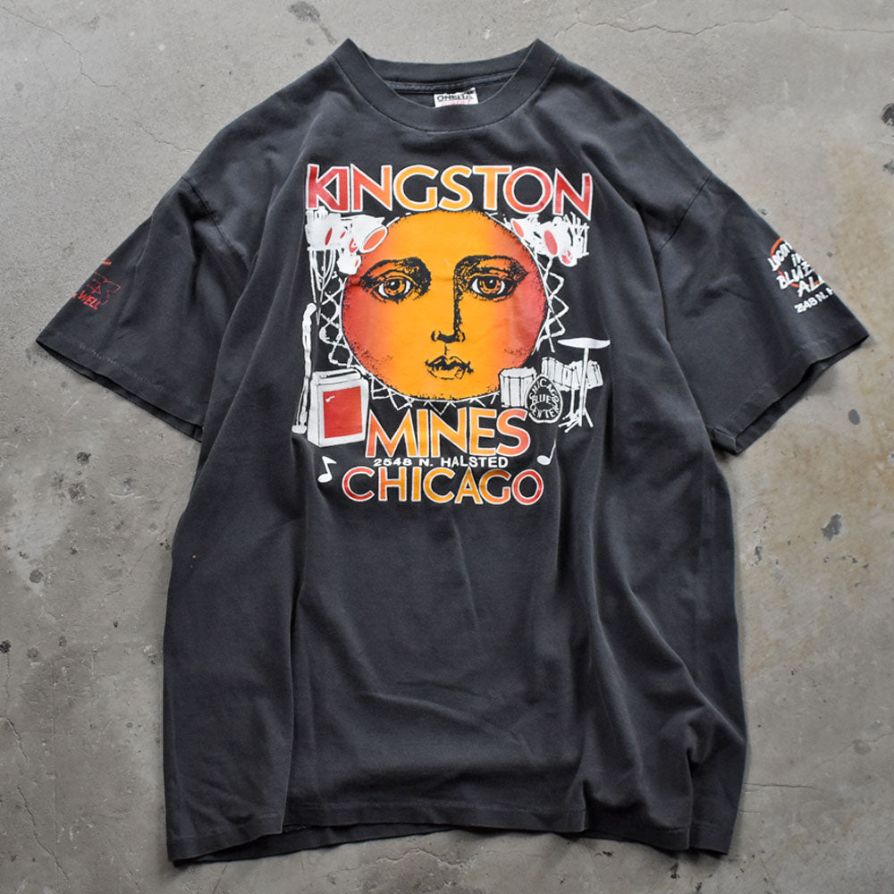 90's "Kingston Mines" ブルースライブハウス Tシャツ USA製 230910