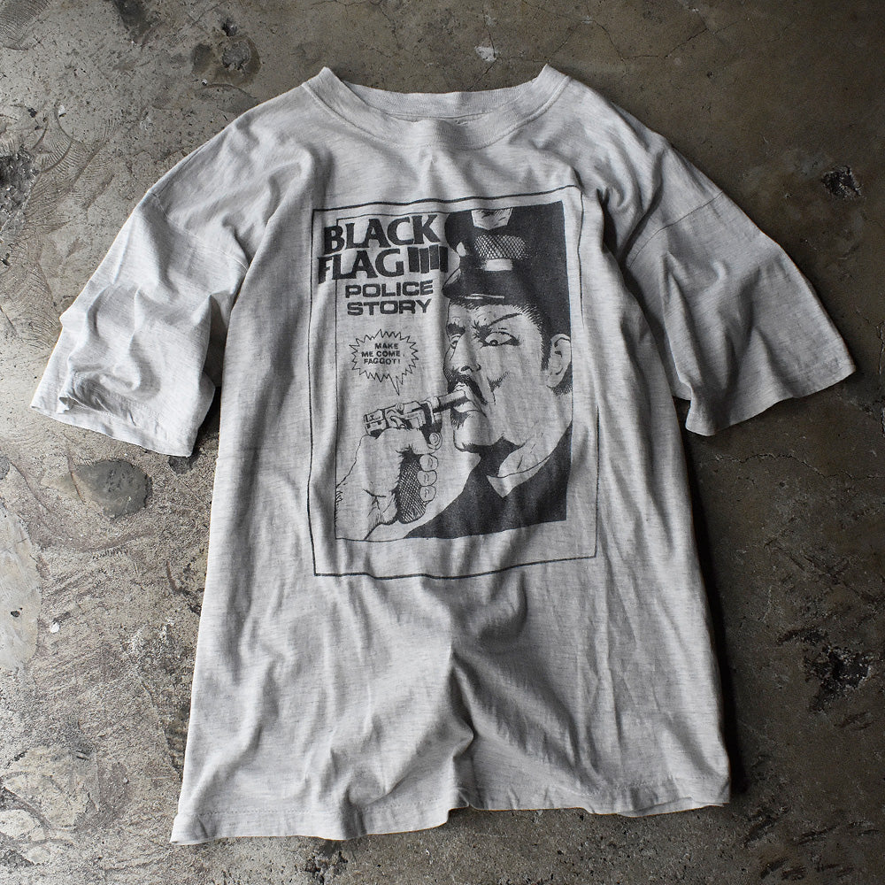 90’s~00's初頭 BLACK FLAG/ブラック・フラッグ ”POLICE STORY” レイモンド・ペティボン Tee 230906H