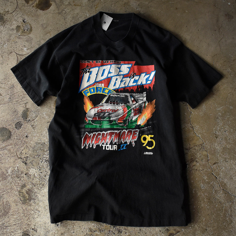 90's "JOHN FORCE" ヘヴィーオンスボディ レーシング Tシャツ 230904H