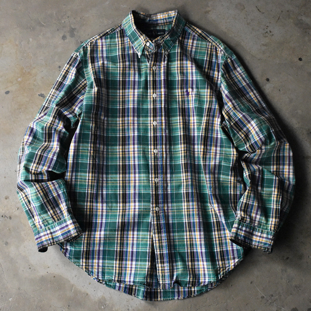 Ralph Lauren “CLASSIC FIT” タータンチェック ボタンダウンシャツ 240327 S2062