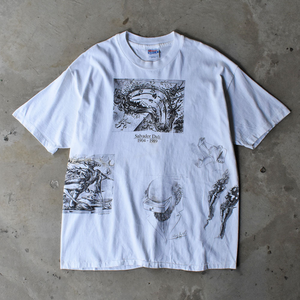 90’s デッドストック! Salvador Dalí マルチプリント! アート Tシャツ USA製 250607 (A)