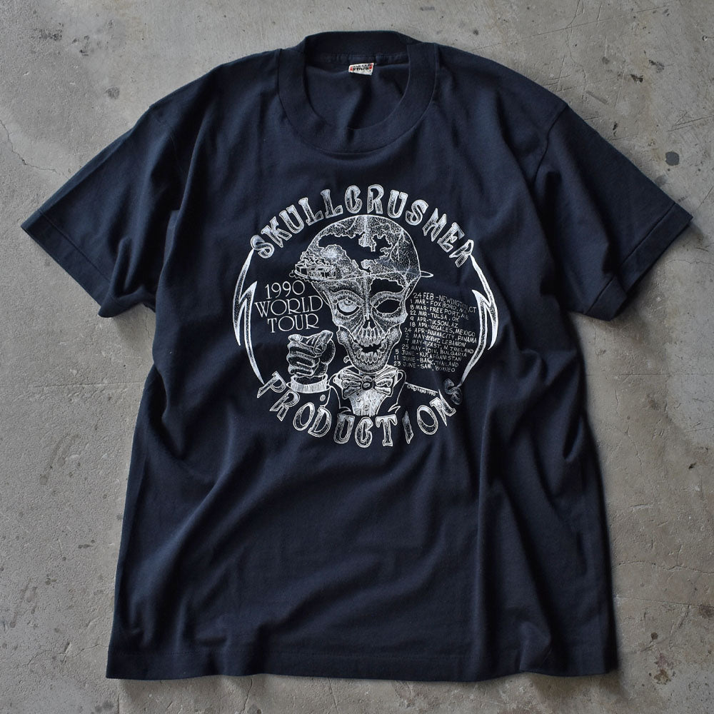 90’s SKULL CRUSHER PRODUCTIONS ”1990 WORLD TOUR” バンドTシャツ USA製 230925
