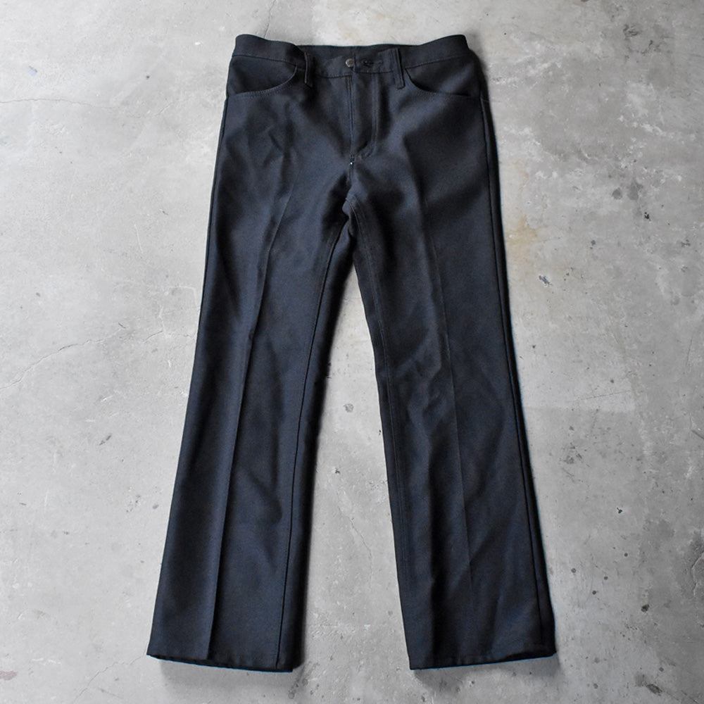 90’s~ Wrangler “ランチャー” ドレスパンツ ポリパン BLK 240914