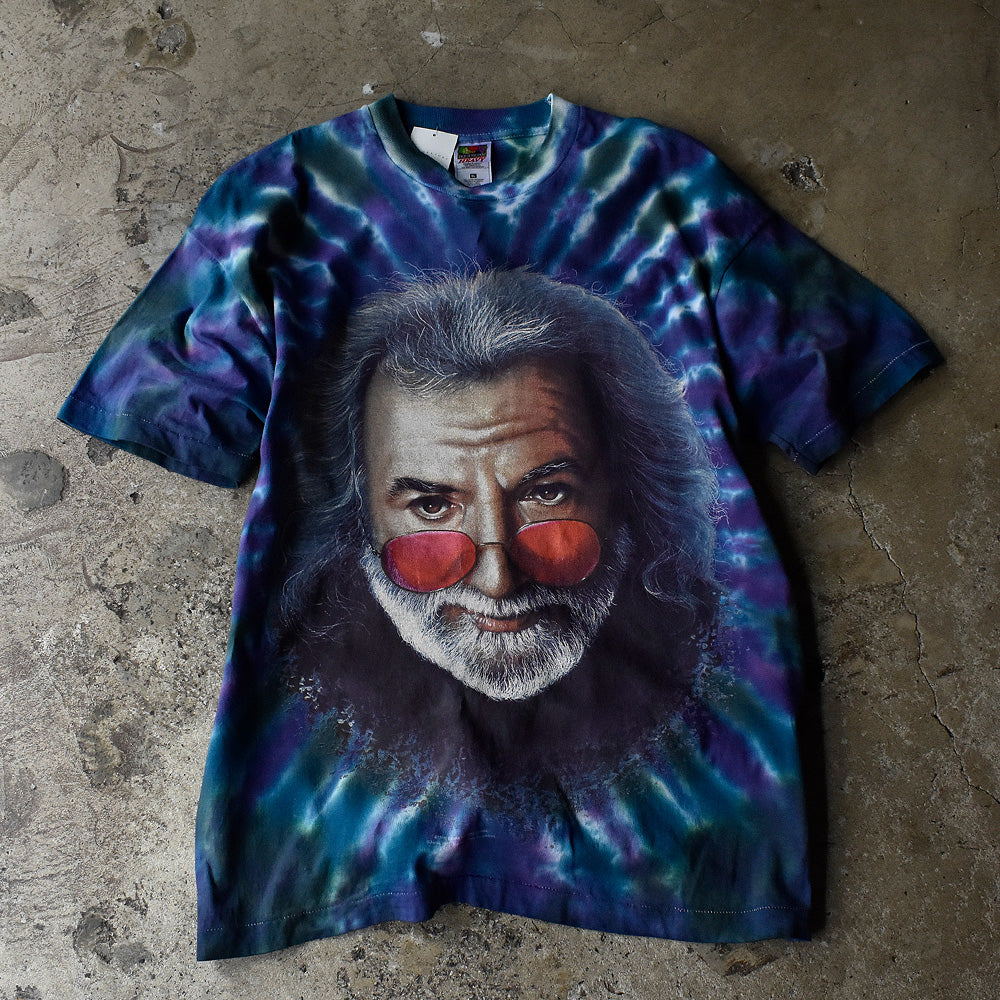 90's Grateful Dead “Jerry Garcia” フェイスオーバープリント タイダイTシャツ 230930H