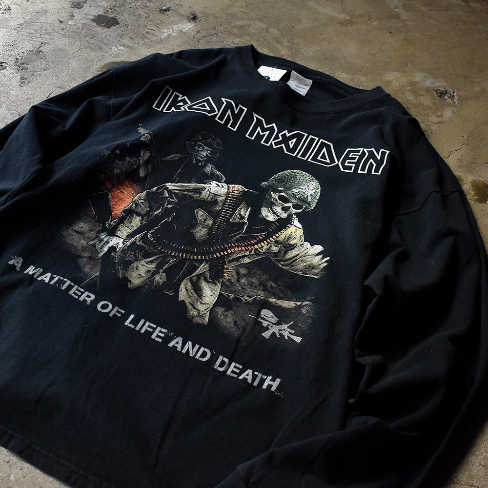 Y2K Iron Maiden “A Matter of Life and Death” ロングスリーブTシャツ 240117H