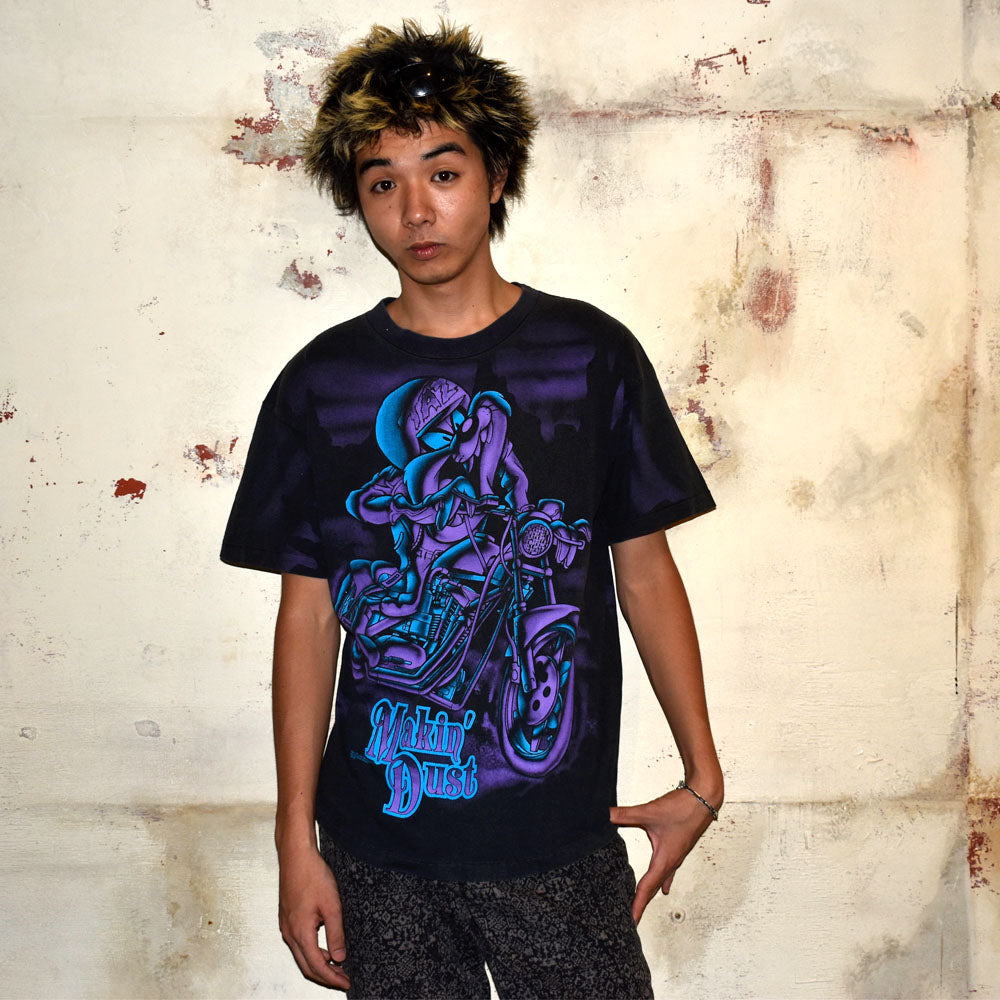 90’s Looney Tunes “TAZ” バイク×キャラクター Tシャツ USA製 250909H