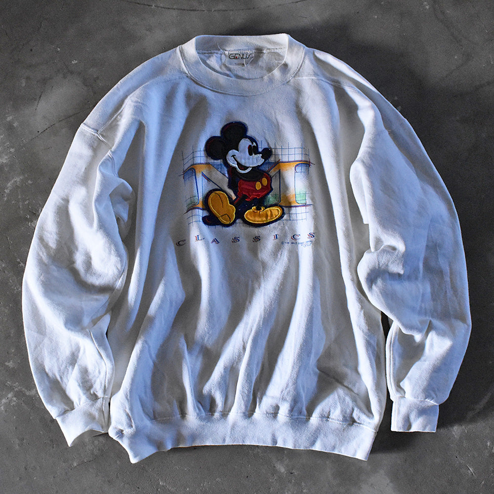 90’s Disney “Classics” ワッペン スウェット USA製 240310