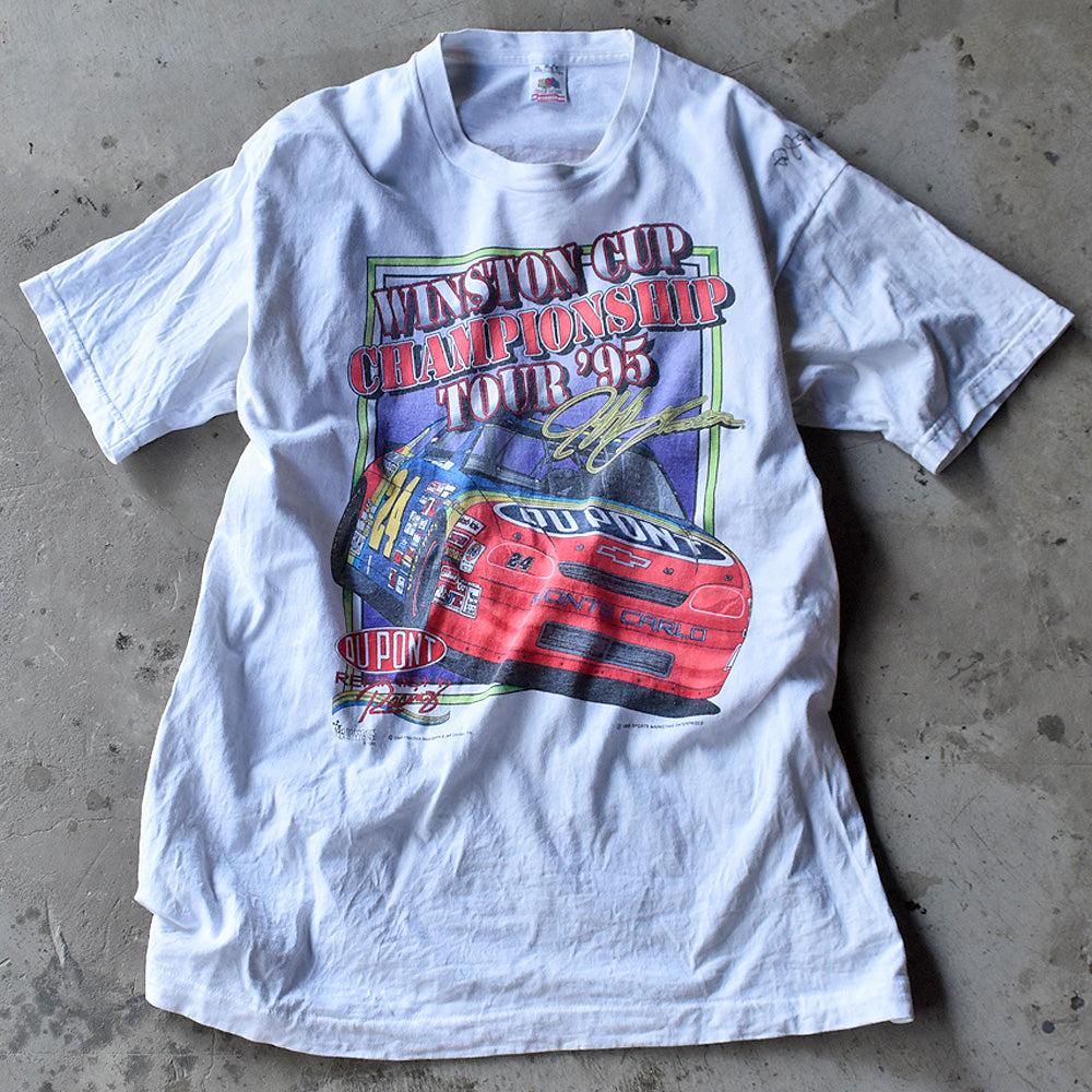 90's NASCAR WINSTON CUP “Jeff Gordon/ジェフ・ゴードン #24” レーシング Tシャツ USA製 230704