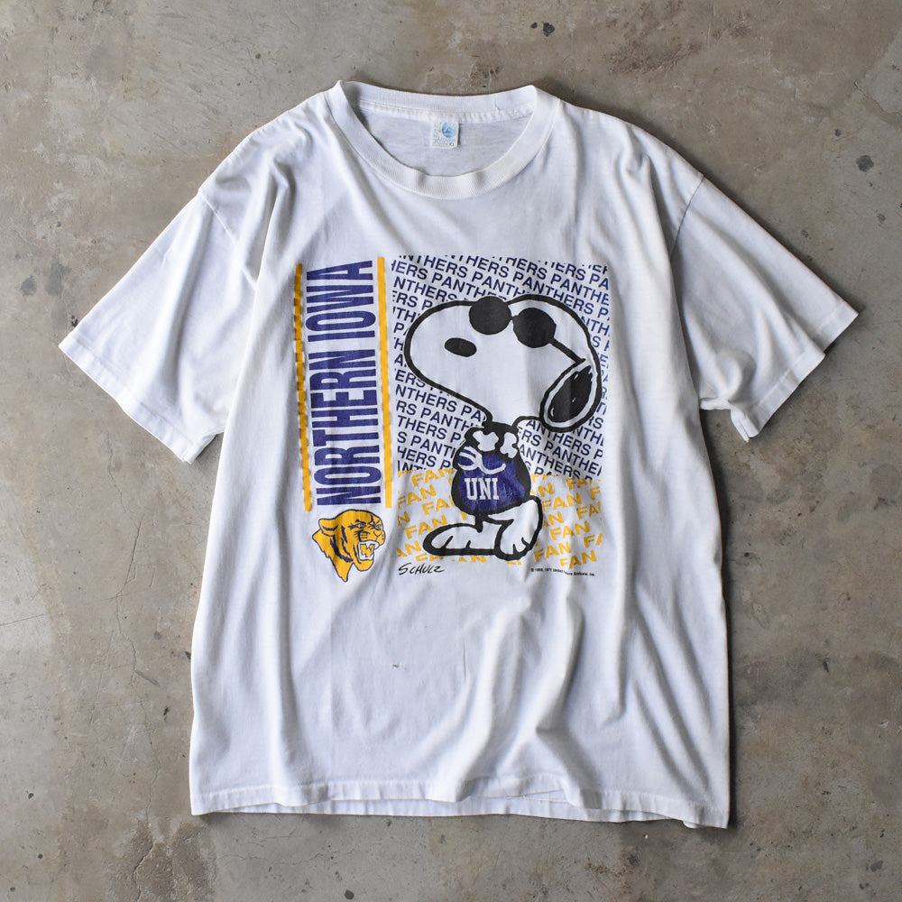 80’s ARTEX “SNOOPY×NORTHERN IOWA” カレッジ キャラクターTシャツ USA製 250507