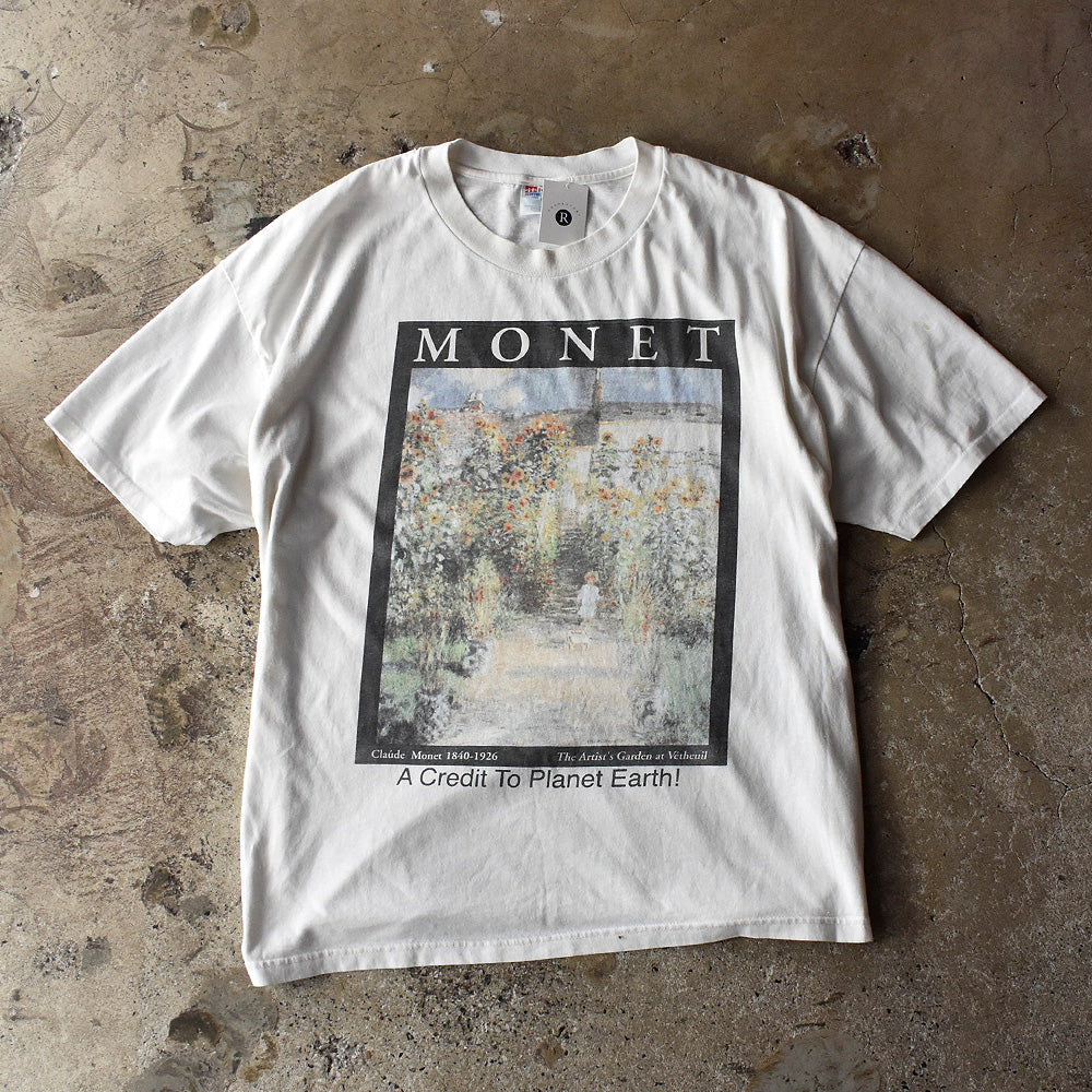 90's Claude Monet “ヴェトゥイユの画家の庭” アート Tシャツ 250823H