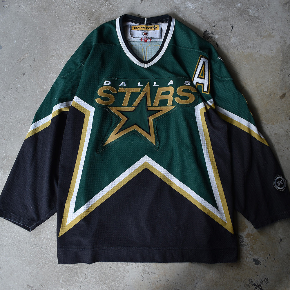 870 CCM NHL ダラス・スターズゲームシャツ刺繍ロゴアメリカUSA