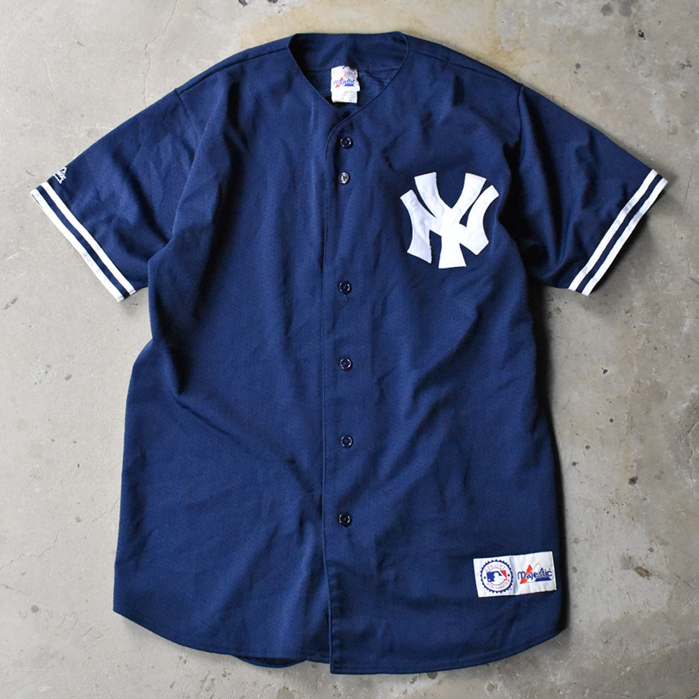 90’s Majestic “MLB New York Yankees“ ベースボール ゲームシャツ 241004H
