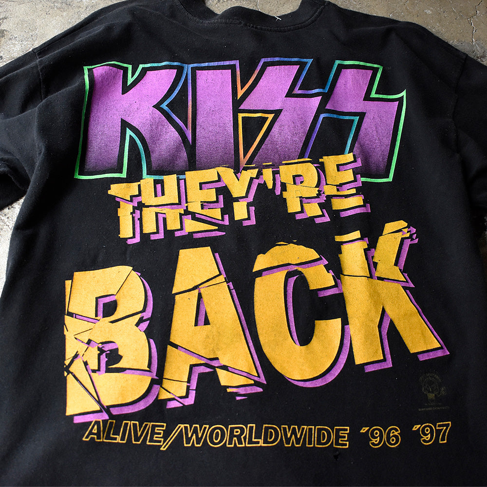 90's KISS “THEY'RE BACK Alive/Worldwide '96 '97” Tour Tシャツ 250412H