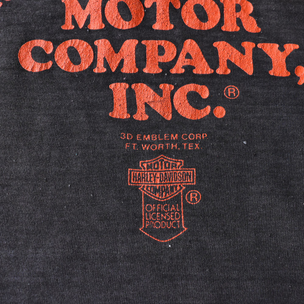 80’s Harley-Davidson × 3D Emblem “Eagle Logo” バイク Tシャツ 250916