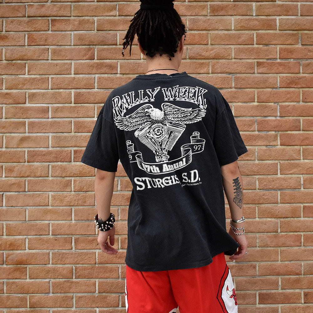 90's “RALLY WEEK STURGIS” Motorcycle Bike Tシャツ USA製 240902H