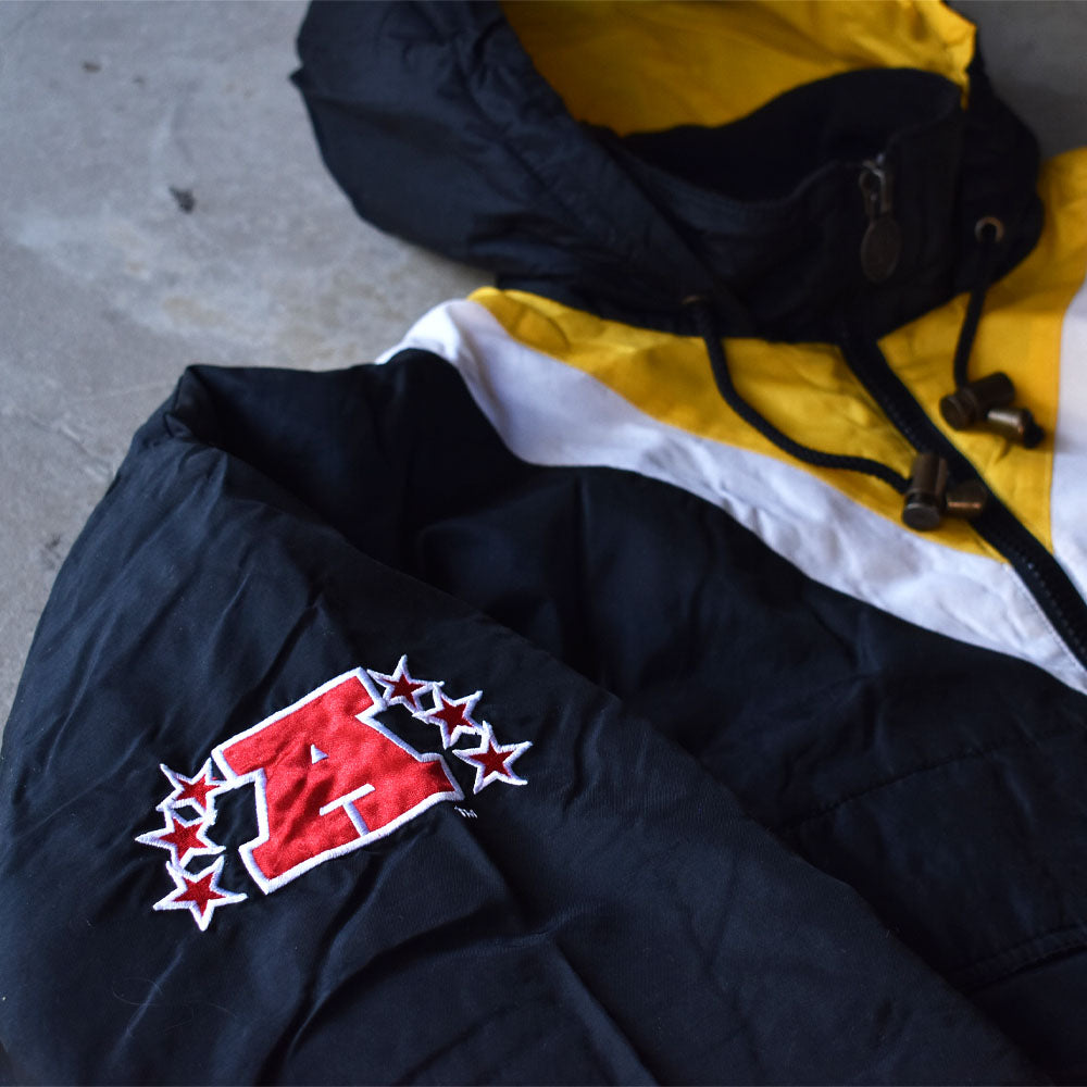 90’s Lee SPORTS “NFL Pittsburgh Steelers” 中綿入り フード ナイロンプルオーバー 240111