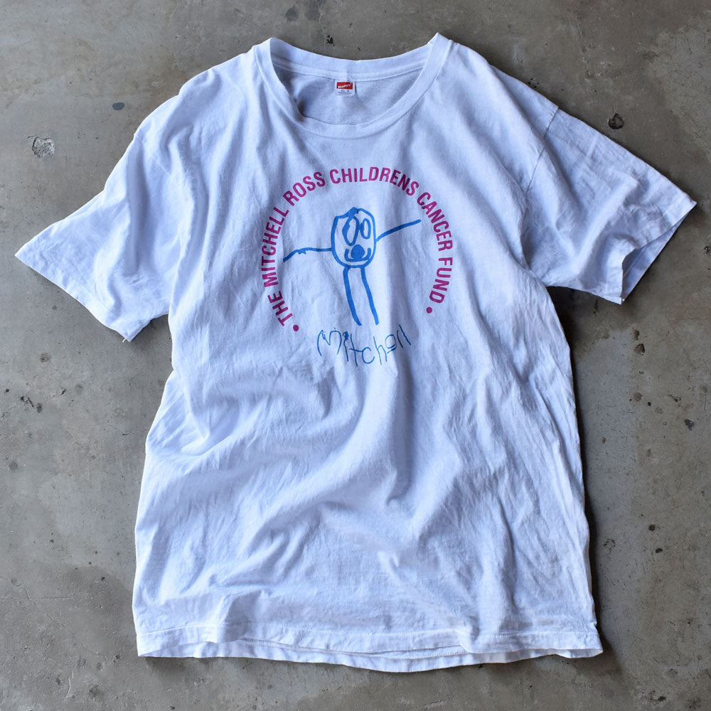 90’s Hanes “THE MITCHELL ROSS CHILDRENS CANCER FUND” アートTシャツ USA製 240804