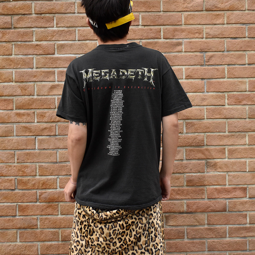 90's MEGADETH “Countdown to Extinction” Tour Art by Ed Repka Tシャツ 241202H