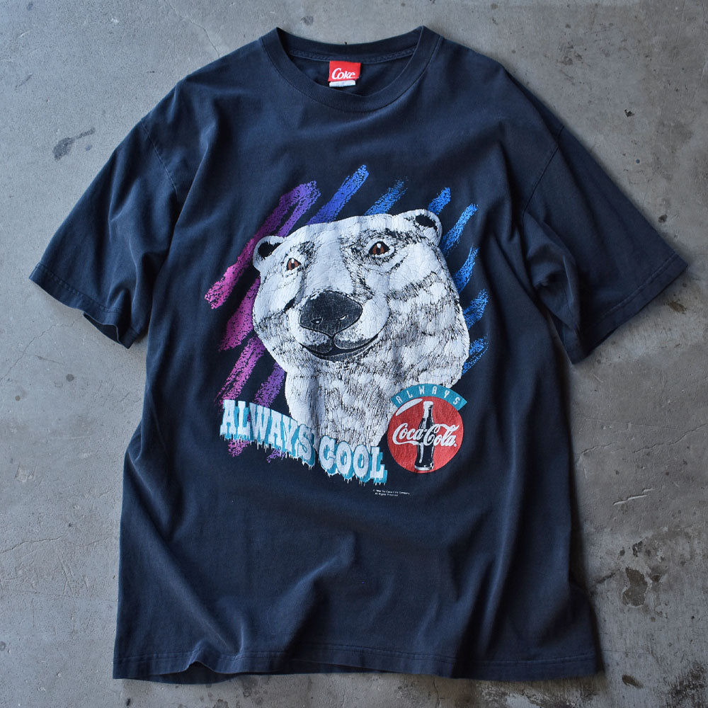 90's Coca-Cola/コカ・コーラ POLAR BEAR アニマルプリント Tシャツ USA製 230619