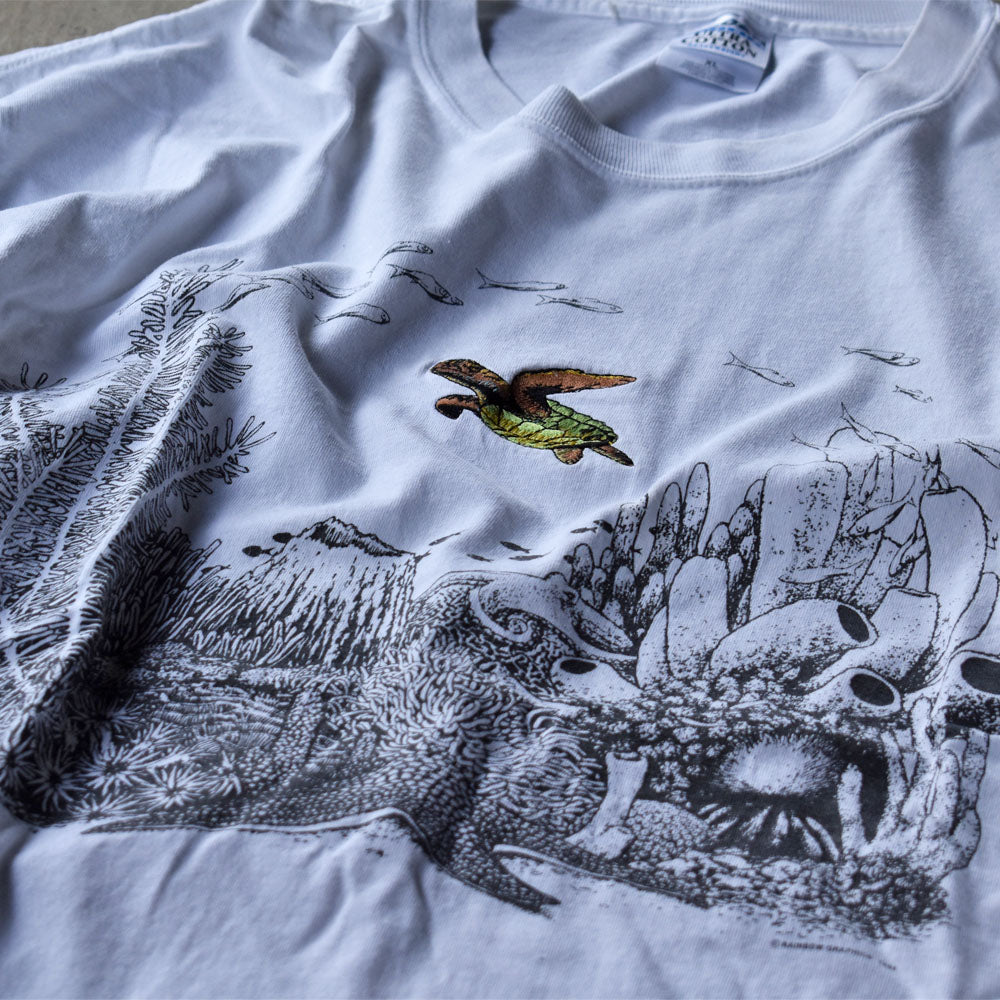 90’s “Cyman turtle farm” 亀 アニマルプリントTシャツ 231011