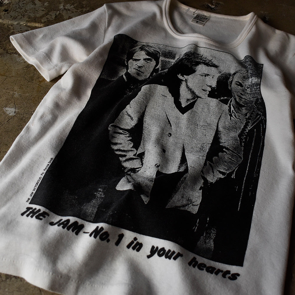80's THE JAM “THE JAM-No.1 in your hearts” NME掲載 photo by Pennie Smith ロック Tシャツ Euro製 231013HY33