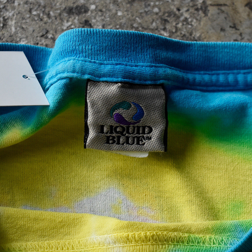 Y2K The Rolling Stones×LIQUID BLUE サイケロゴ! タイダイ Tシャツ 240708H