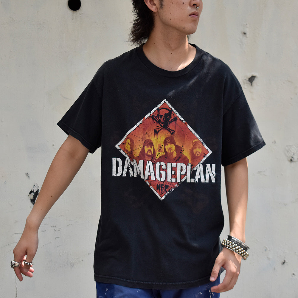 Y2K DAMAGEPLAN "New Found Power" メタル ロック Tシャツ 230822H