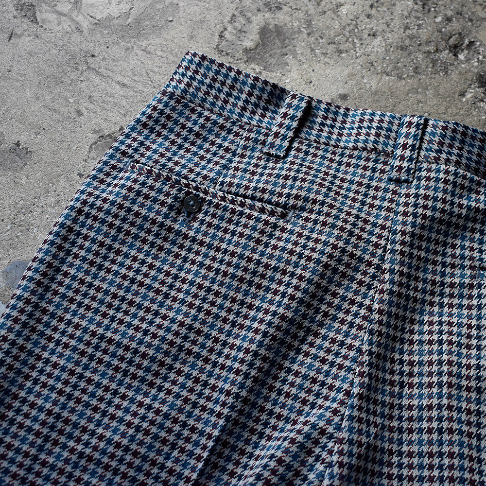 70's HAGGAR Slacks SCOVILLジッパー 千鳥格子 チェック柄 スラックスパンツ 250801H