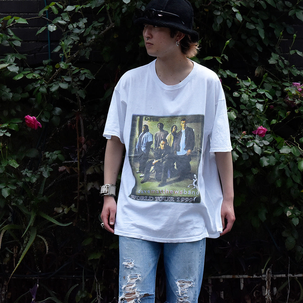 90's Dave Matthews Band “WORLD TOUR 1999” ロック Tシャツ 240427H