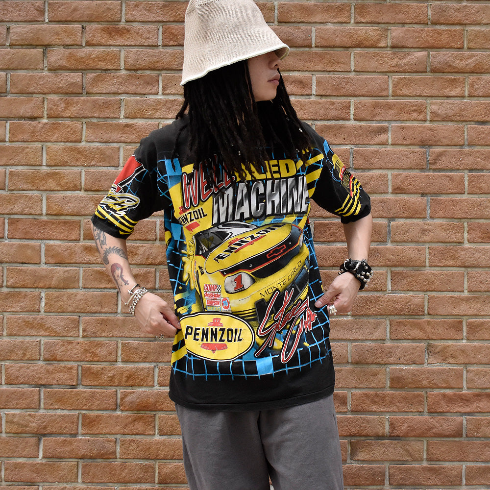 90's AOP! CHASE authentics レーシング Tシャツ USA製 240711H
