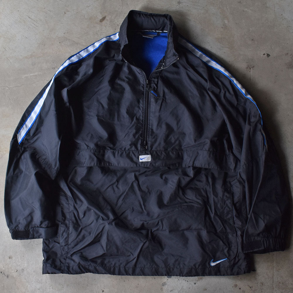 Y2K NIKE 裏地付き ハーフジップ ナイロンプルオーバー 240331H