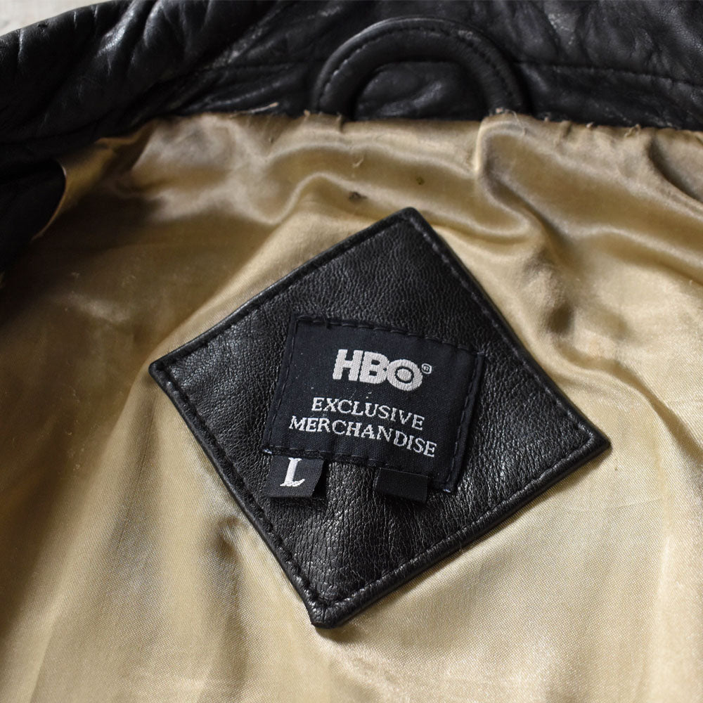Y2K HBO “BAND OF BROTHERS” レザー フライトジャケット GORILLAZパッチ 251014H