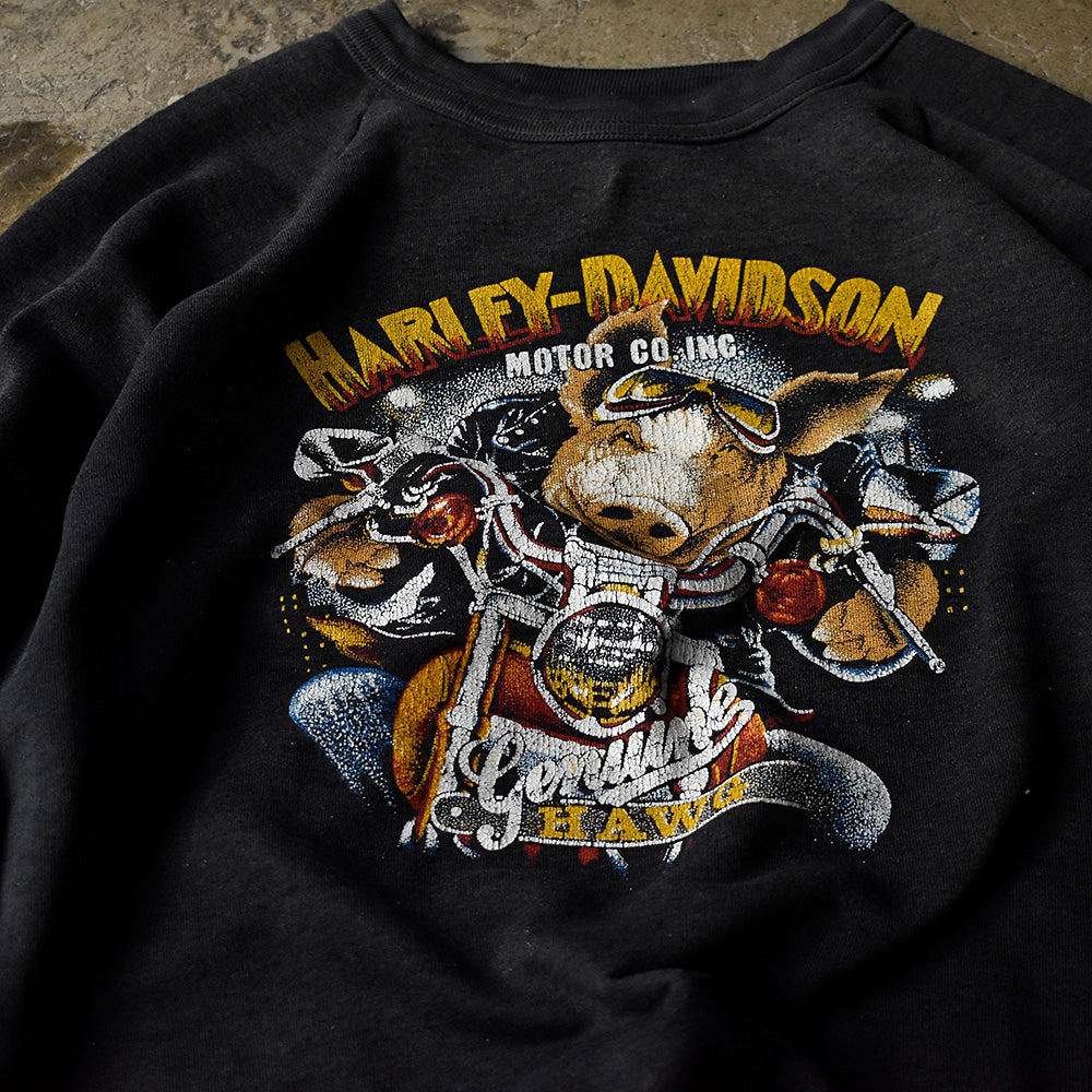 80’s Harley Davidson “Pig(Hawg) × Skull” スウェット 240208H