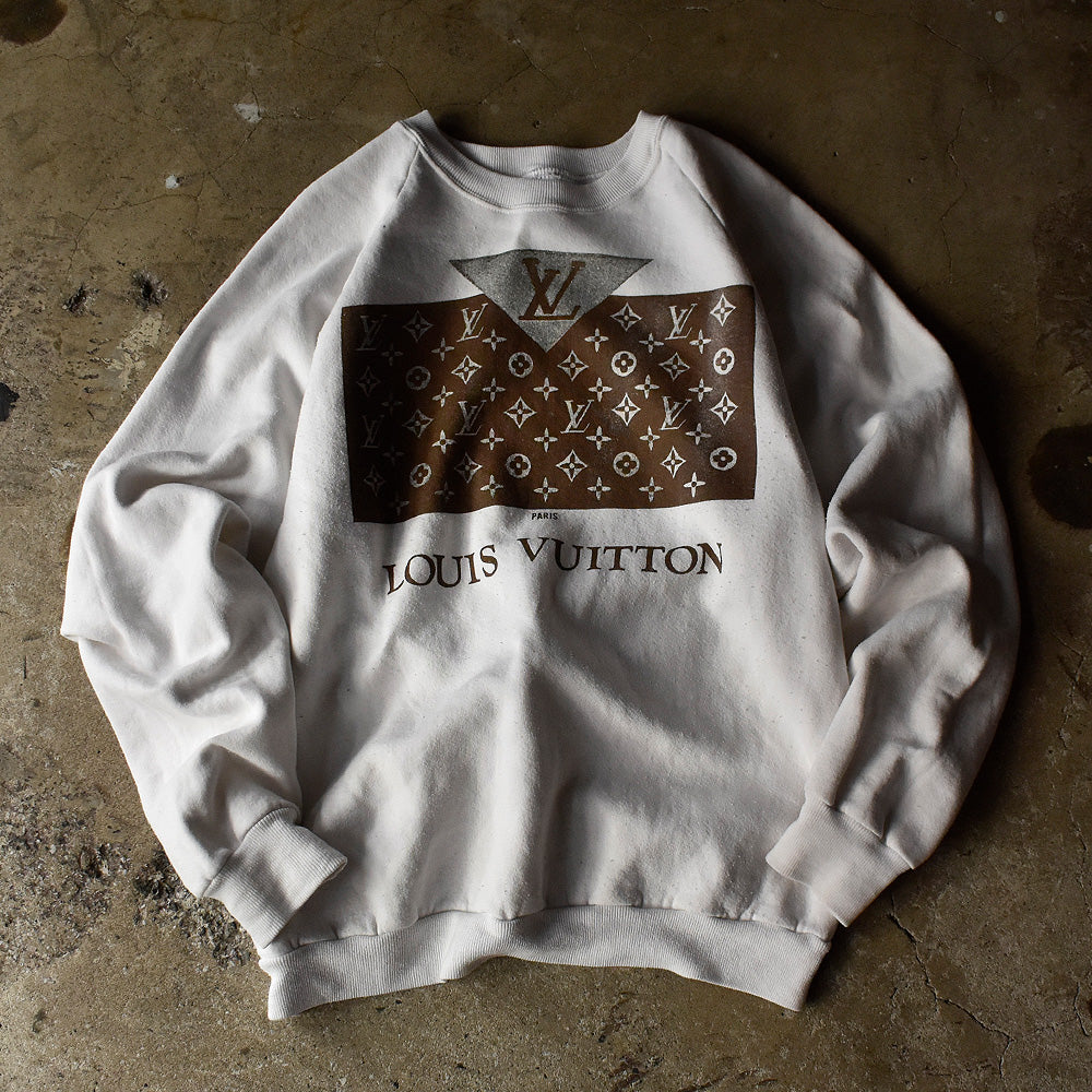 80's~ ブートレグ Louis Vuitton モノグラムロゴ スウェット USA製 231014H