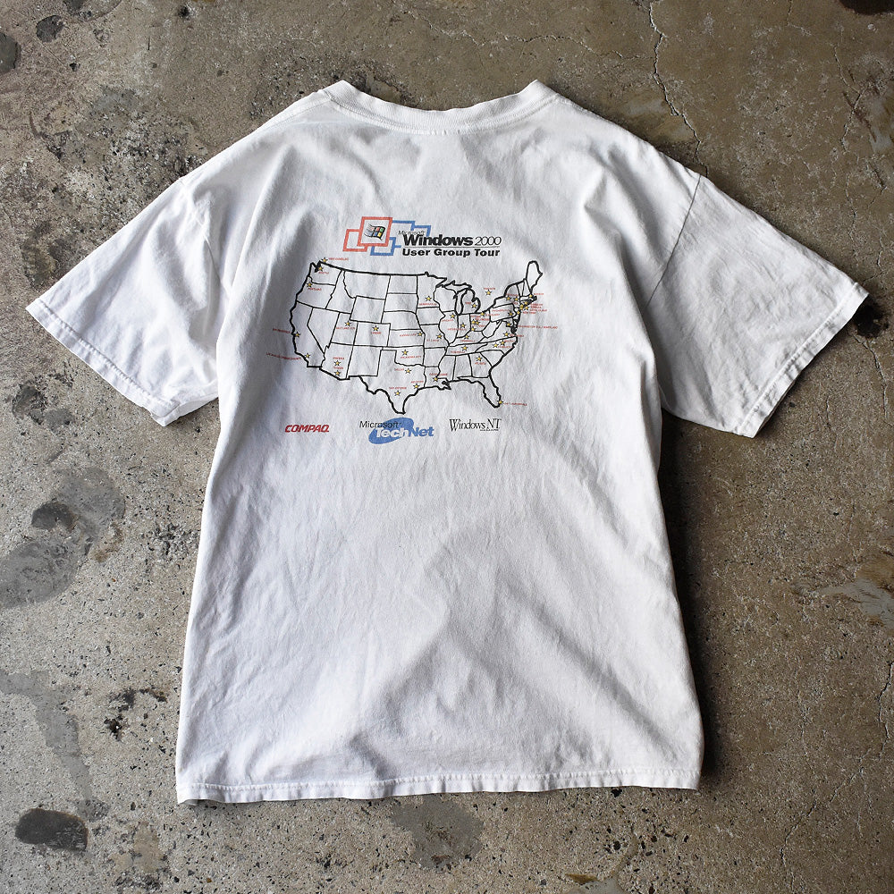 Y2K Microsoft “Windows 2000” Tシャツ 250509H