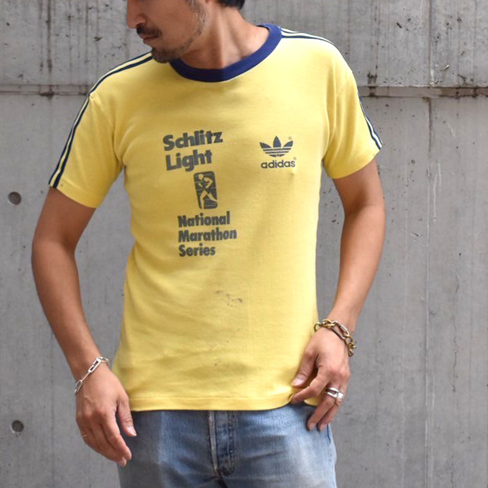 70-80’s adidas “Schlitz Light National Marathon Series” カレッジ Tシャツ 250916