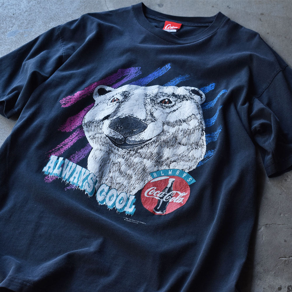 90's Coca-Cola/コカ・コーラ POLAR BEAR アニマルプリント Tシャツ USA製 230619