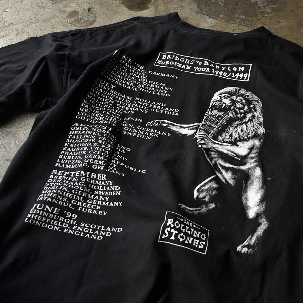 90's The Rolling Stones “Bridges to Babylon Europe Tour” ロック Tシャツ 231127H