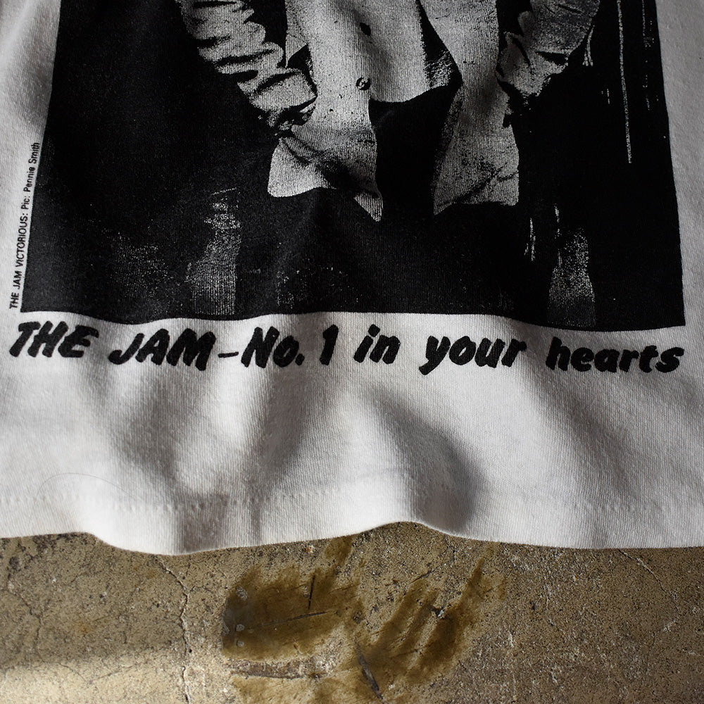 80's THE JAM “THE JAM-No.1 in your hearts” NME掲載 photo by Pennie Smith ロック Tシャツ Euro製 231013HY33