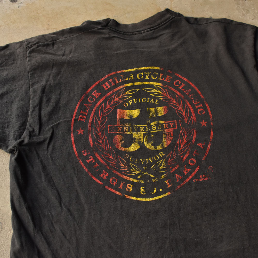90’s 雰囲気抜群! “Blackhills cycle classics” バイク 両面プリントTシャツ USA製 240909