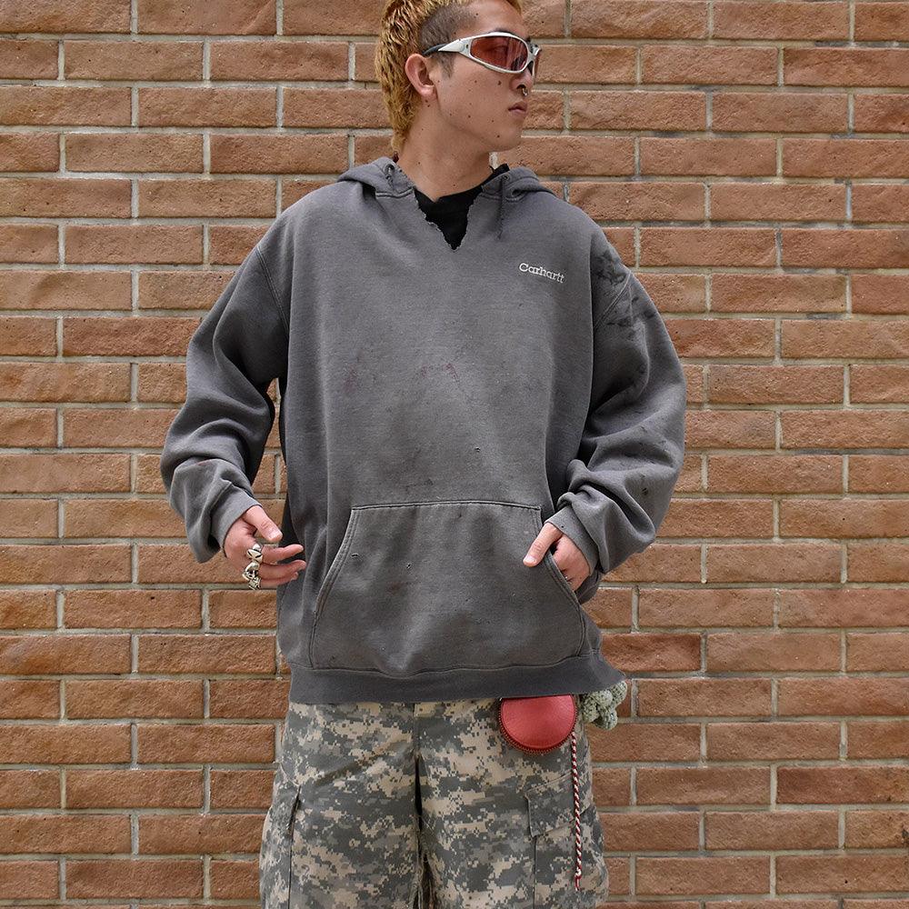 Y2K Carhartt ダメージ! スウェットパーカー 250609H