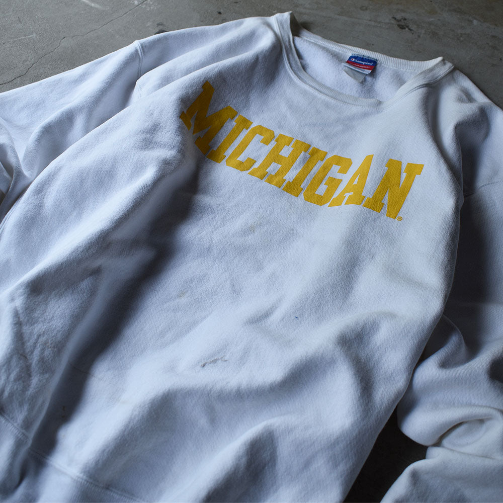 Y2K Champion “MICHIGAN” 白ボディ! RWスウェット 231105
