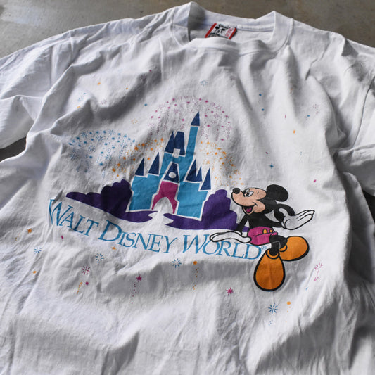 90’s Disney “WALT DISNEY WORLD” ミッキー キャラ Tシャツ USA製 240515
