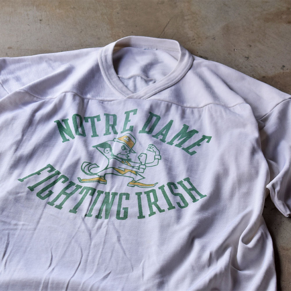 80’s Champion “NOTLE DAME FIGHTING IRISH” カレッジ フットボール Tシャツ USA製 240430H