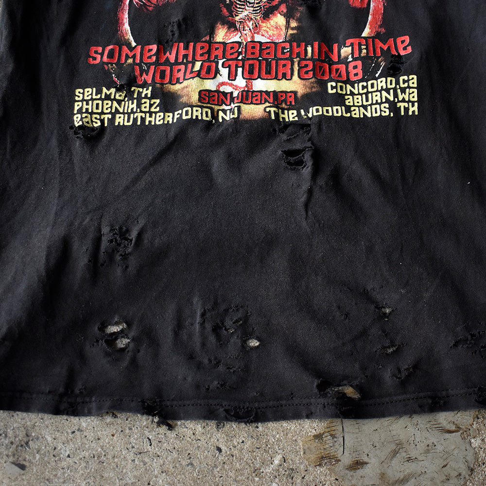 Y2K ボロ! Iron Maiden “Somewhere Back In Time” World Tour ロック Tシャツ 250711H