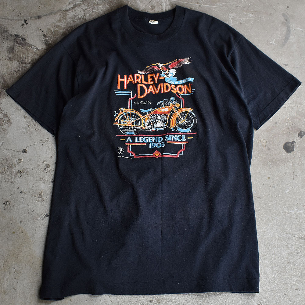 バイクウェア・装備 Harley-Davidson vintage Tshirt80s USA 80's Harley-Davidson ”A LEGEND SINCE 1903” バイク Tシャツ